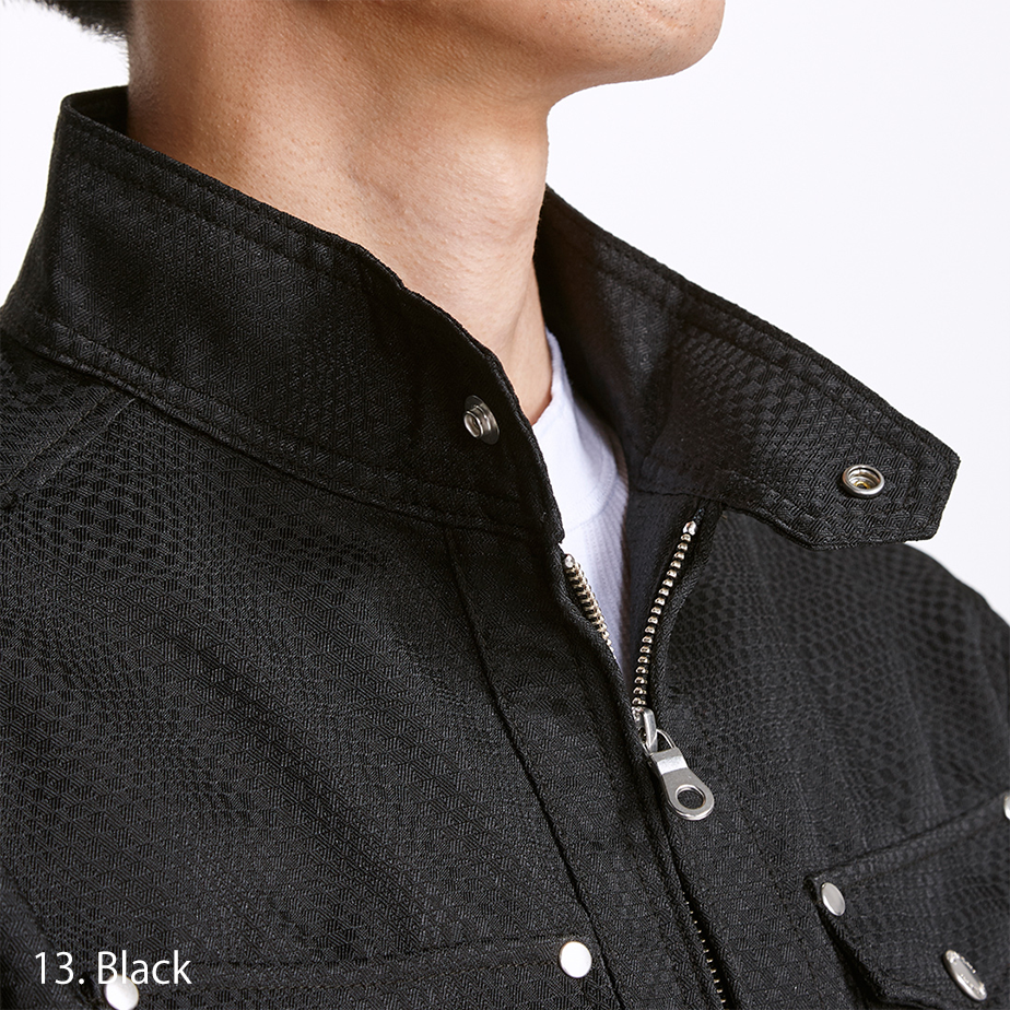 Close-up of the cubic dobby textured polyester fabric