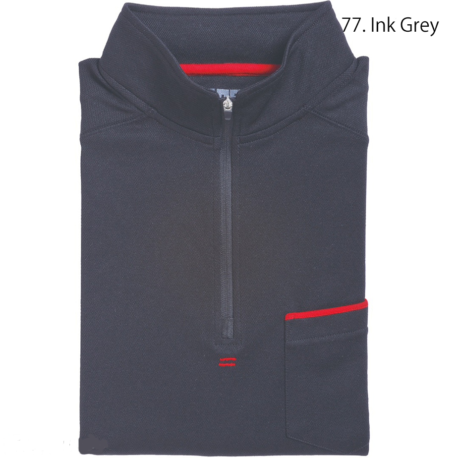 Multiple color lineup of the Toraichi 5960-623 zip-up high-neck shirts representing Japanese workwear precision, comfort, and durability.