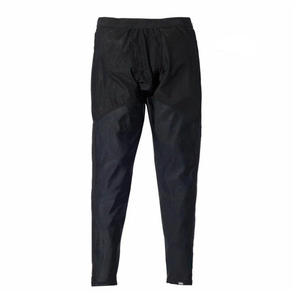 The Toraichi Japanese workwear 5982-636 long tights in black showing a compression fit and ventilated waist panel for breathability.