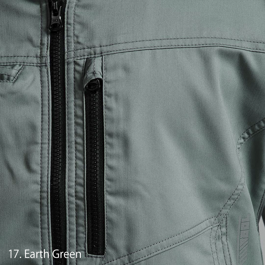 Toraichi 2131-124 tobi jacket in khaki showing modern functional design for professional workers
