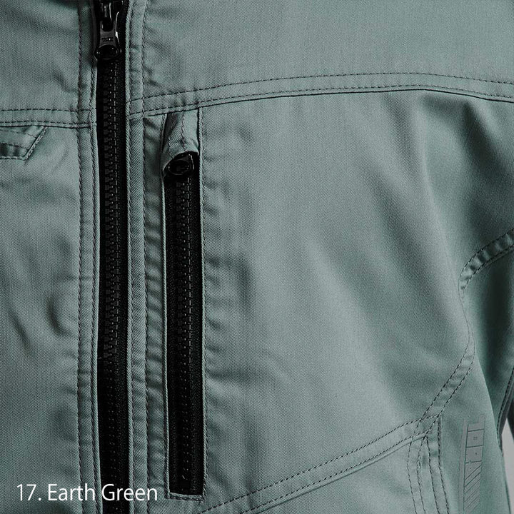 Toraichi 2131-124 tobi jacket in khaki showing modern functional design for professional workers