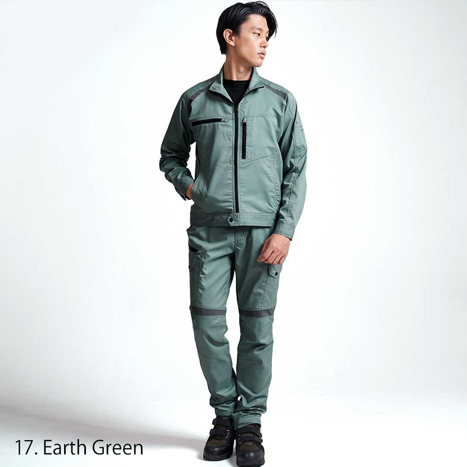 fabric texture detail of the lightweight tobi workwear jacket in summer polyester-cotton twill