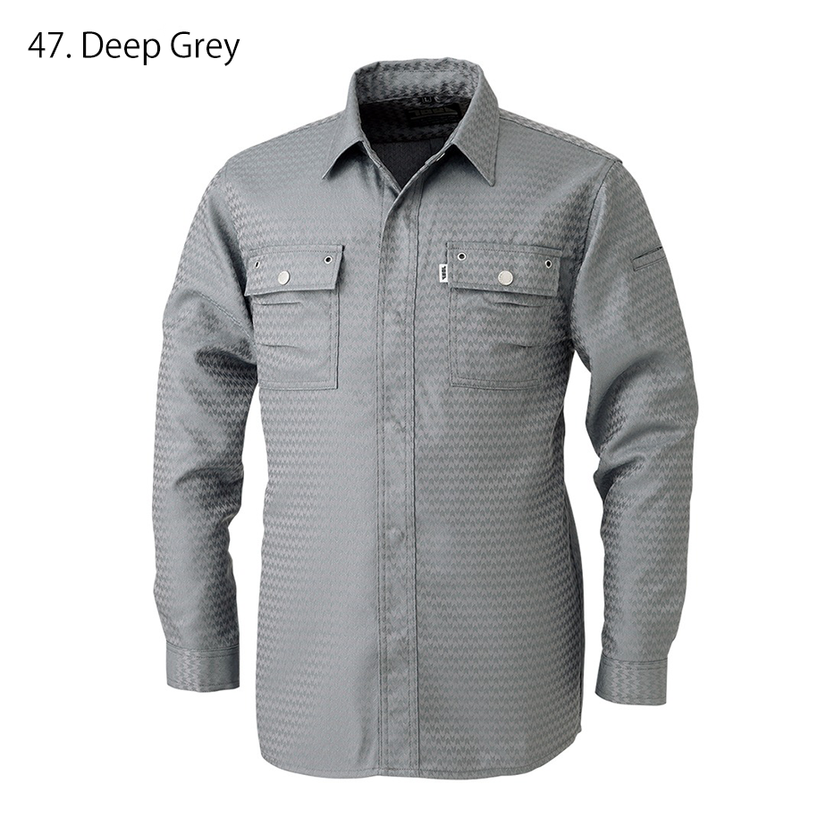 Model wearing full tobi outfit with matching trousers and black belt