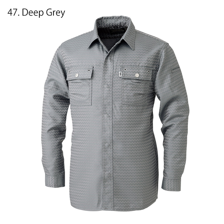 Model wearing full tobi outfit with matching trousers and black belt