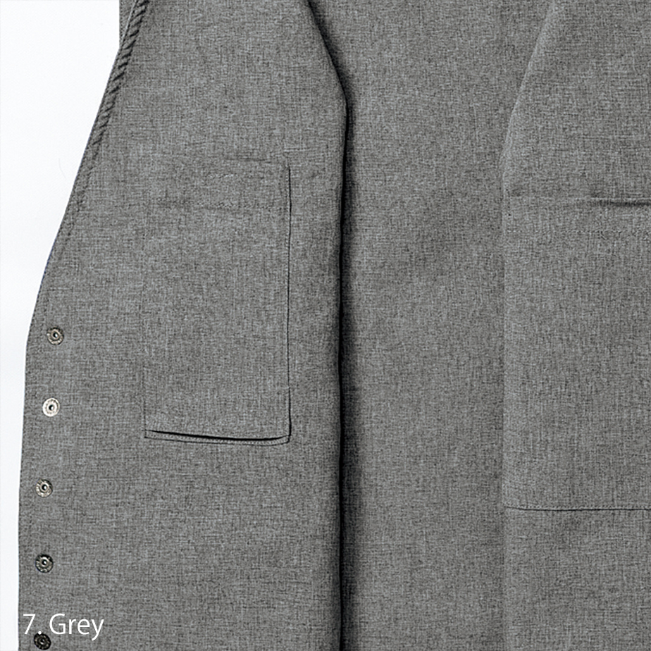 Side view of textured fabric on Toraichi 8021-611 polyester vest