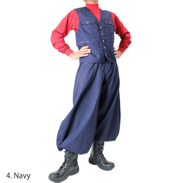 Full outfit view with Toraichi 1016-611 vest styled with tobi pants