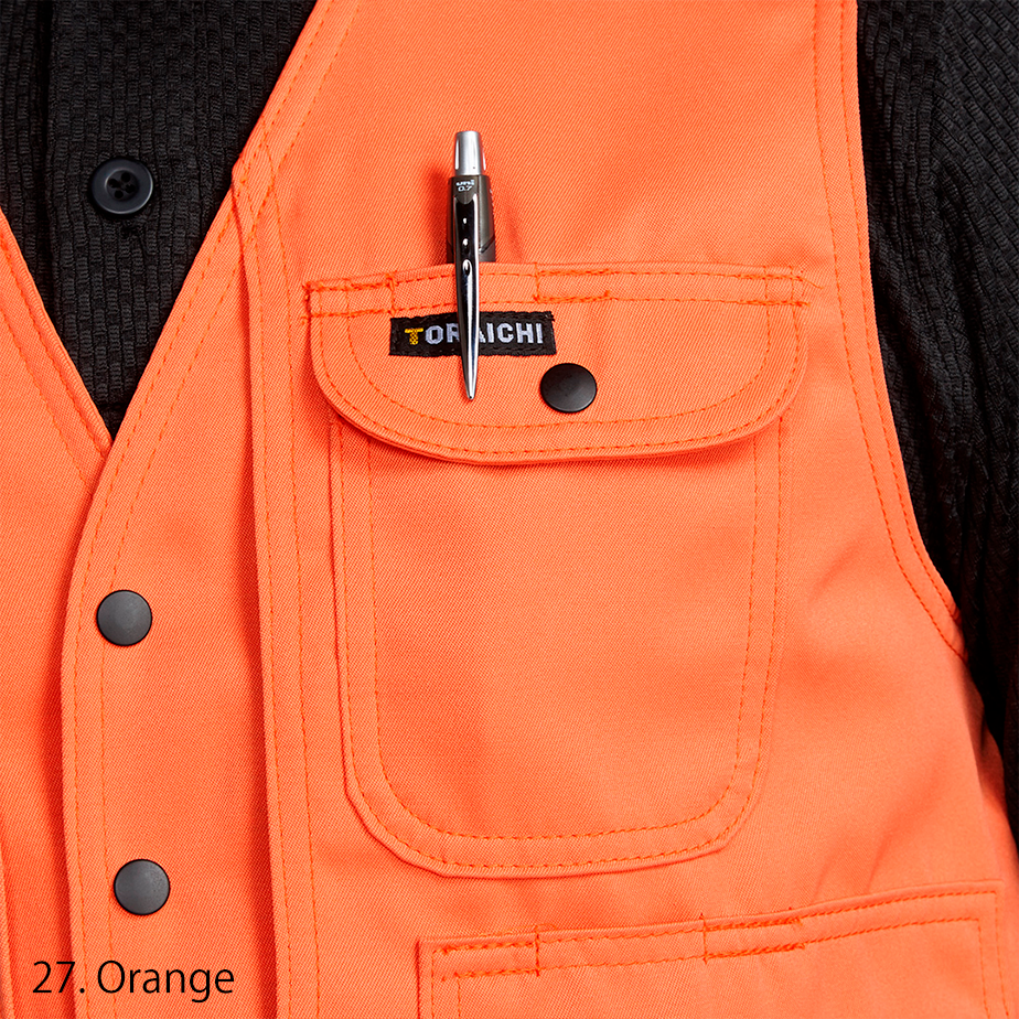 Fabric texture detail of Toraichi 2530-611 polyester cotton blend vest