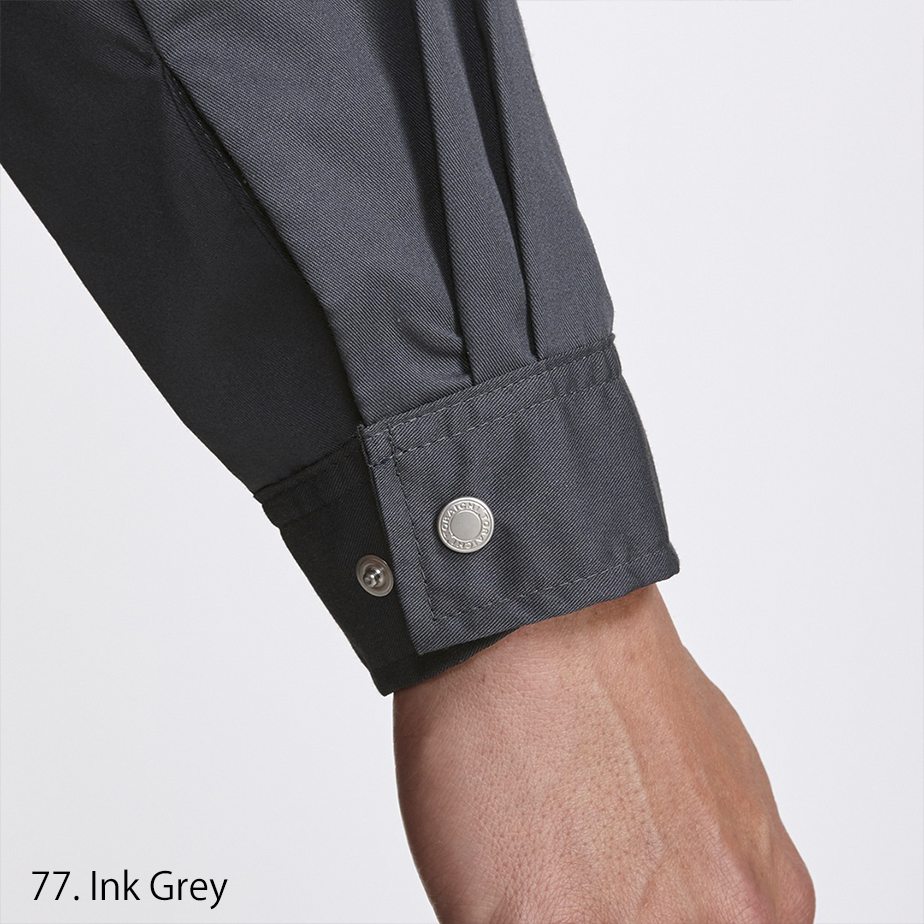 Toraichi 2151-125 workwear shirt lineup in navy, grey, and silver