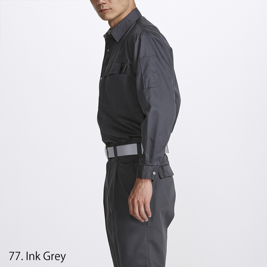 Back view of Toraichi 2151-125 long sleeve Japanese workwear shirt