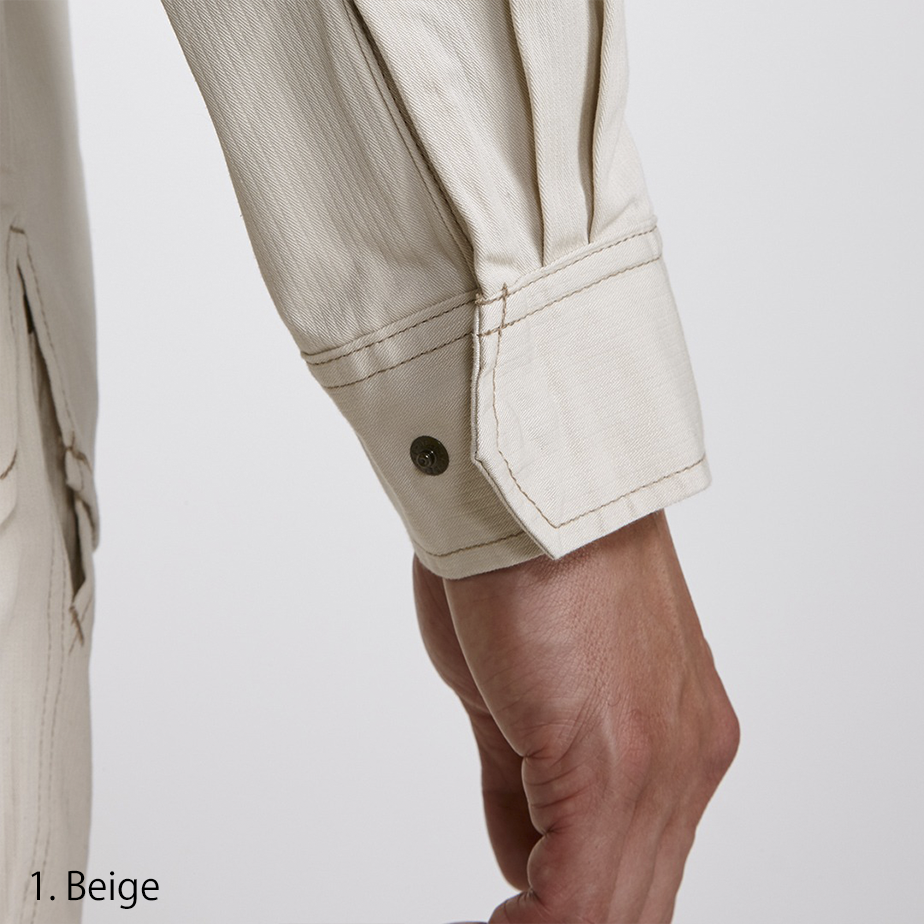 Model wearing Toraichi 2180-125 shirt with matching work pants