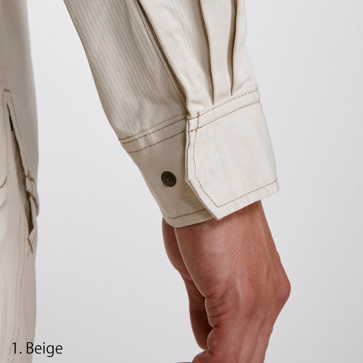 Model wearing Toraichi 2180-125 shirt with matching work pants
