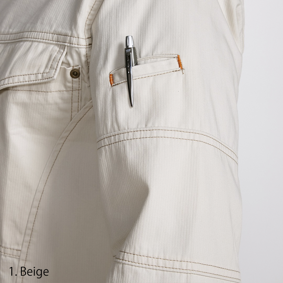 Sleeve cuff detail of Toraichi 2180-125 long sleeve Japanese workwear shirt