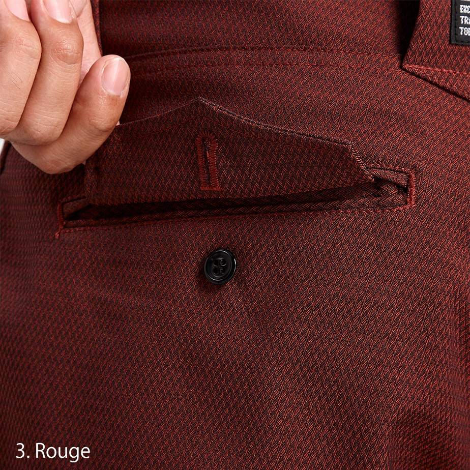 Side angle of the Toraichi Torastyle pants illustrating the smooth taper and defined silhouette.