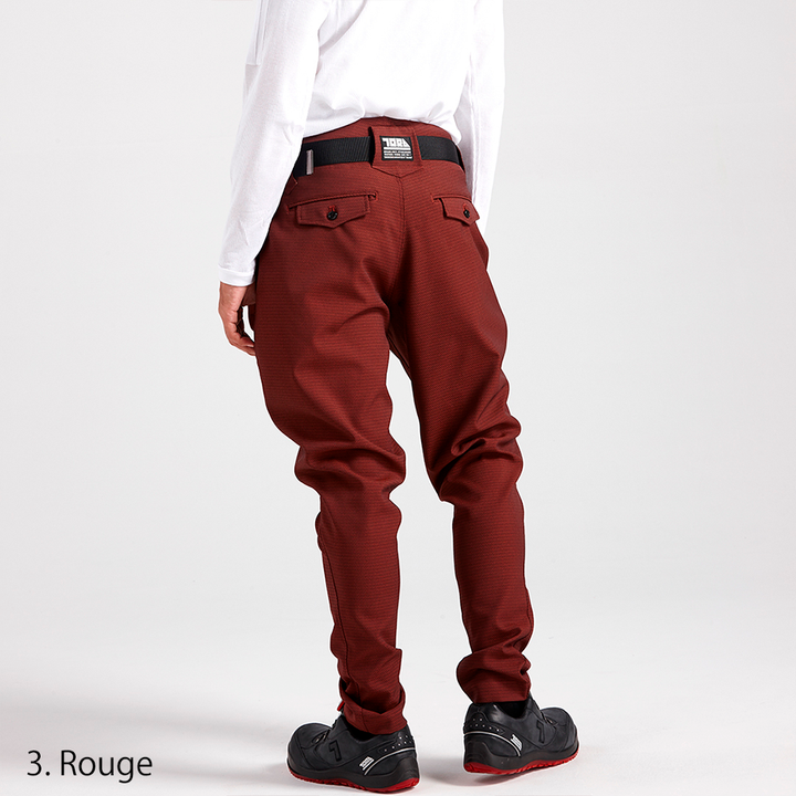 Front view of the Toraichi 7760-720 pants displaying the sharp polyester texture and disciplined workwear design.