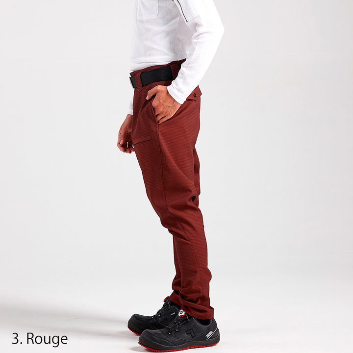 Detailed view of the Toraichi Torastyle pants pocket and button closure showing precise stitchwork and clean lines.