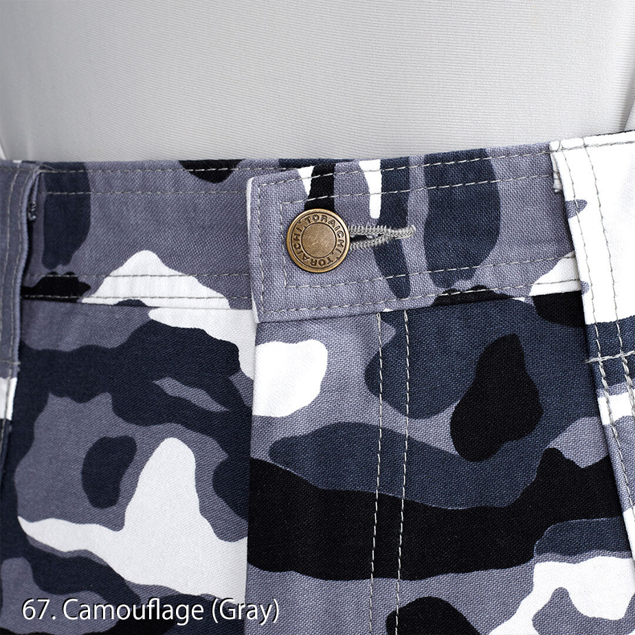 Toraichi 4441-701 baggy camouflage gray tobi trousers for men