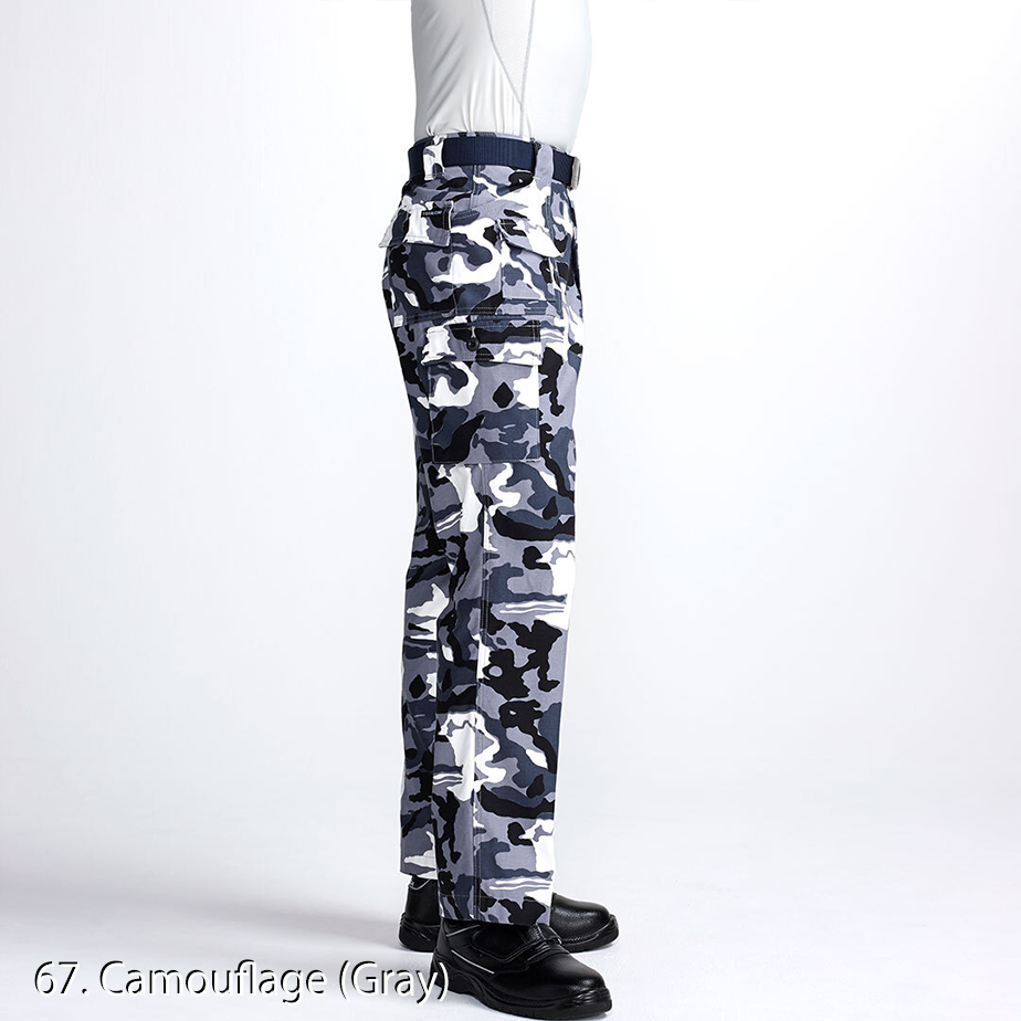 Japanese trousers Toraichi 4441-701 camo gray wide leg style
