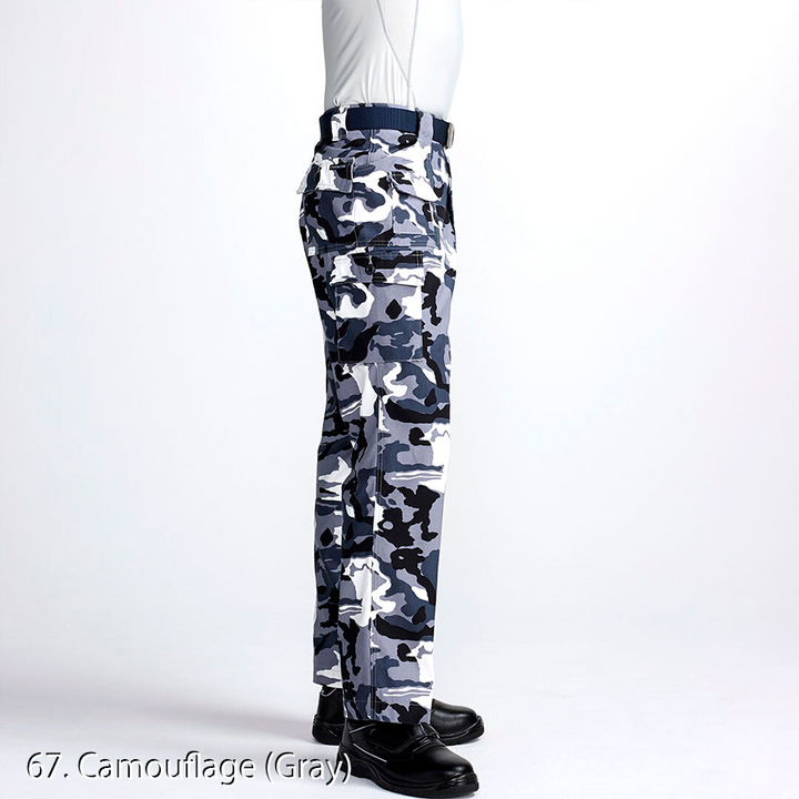 Japanese trousers Toraichi 4441-701 camo gray wide leg style