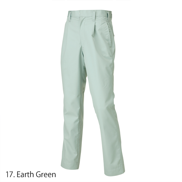 Toraichi Japanese workwear one-tuck pants in earth green, modern workwear design