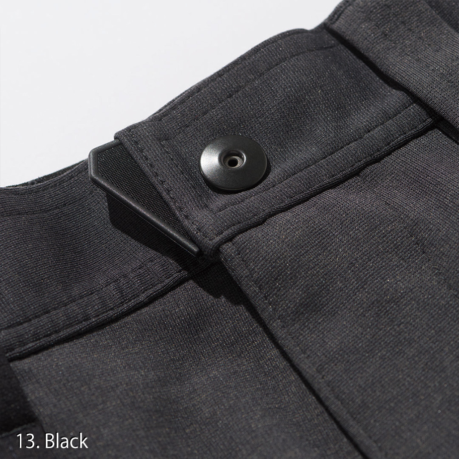 Close-up of the waistband and belt loops on the Toraichi Japanese workwear jogger pants emphasizing durable stitchwork.