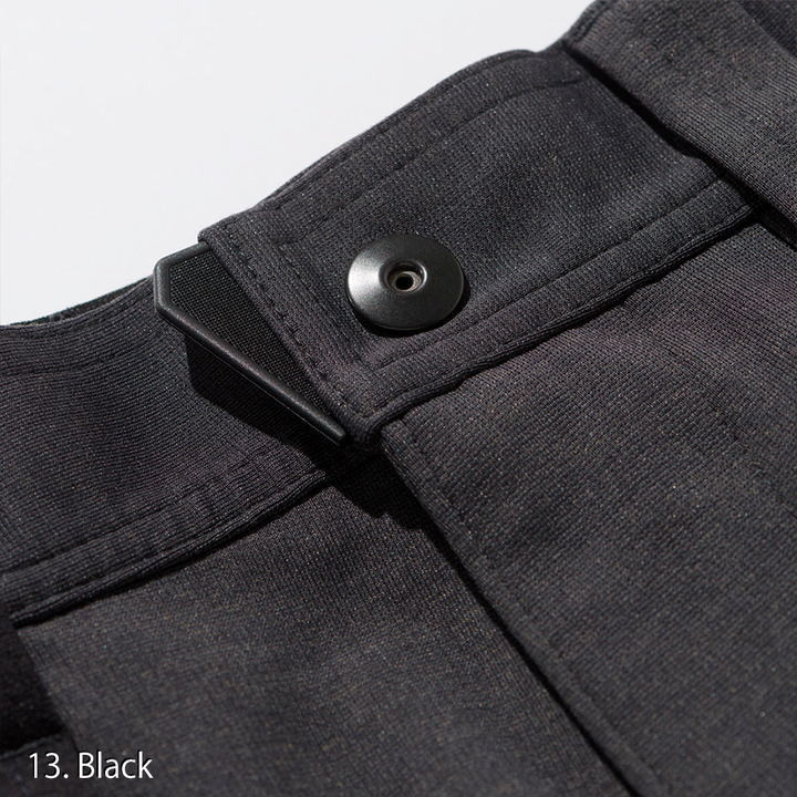 Close-up of the waistband and belt loops on the Toraichi Japanese workwear jogger pants emphasizing durable stitchwork.