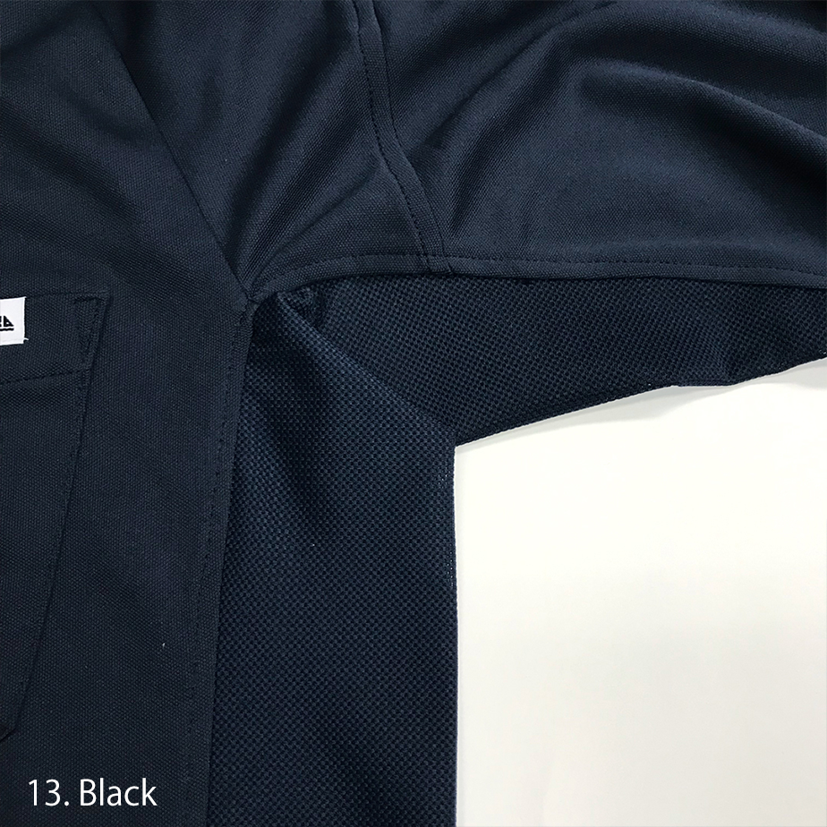 Collar close-up of Toraichi 5949-617 long sleeve crew neck tee