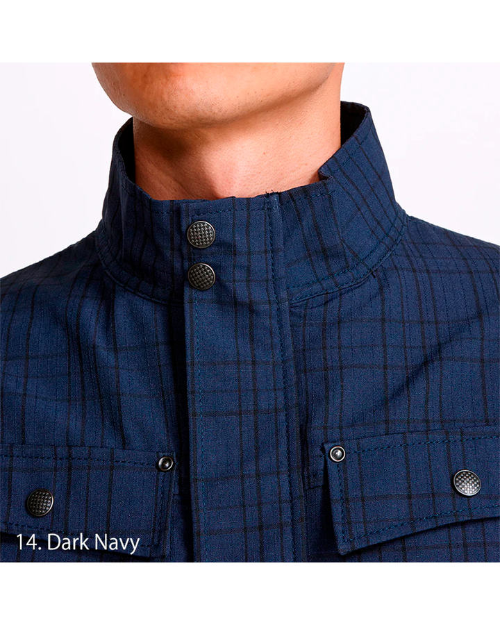 7560-124 Checked Long Sleeve Blouson Jacket