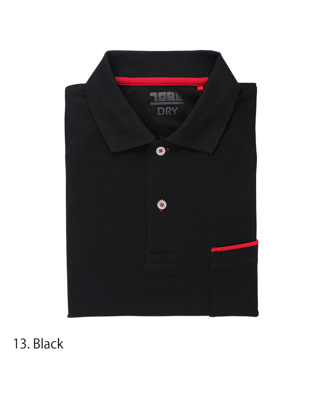5960-614 TORAICHI Red Selvage Long-Sleeve Polo Shirt