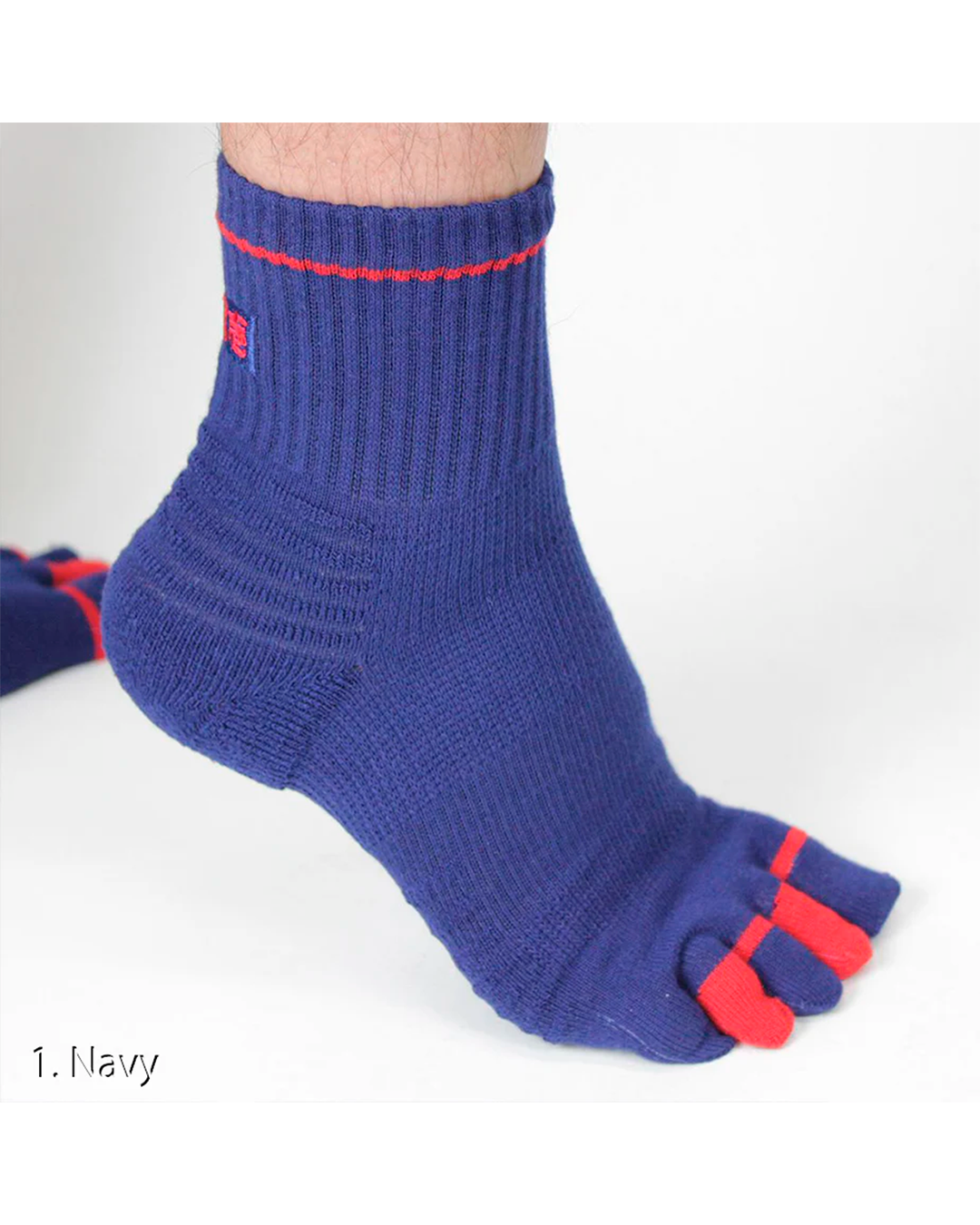 0101-909 Plain 5-Toe Socks (8 Pairs)