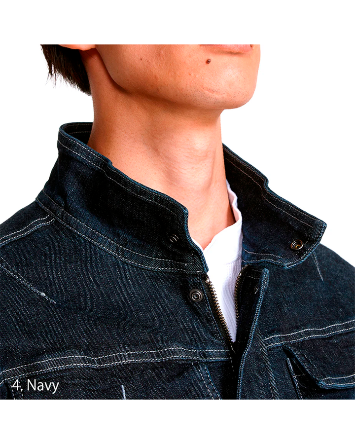 8930-554 Denim Bellows Riders Jacket