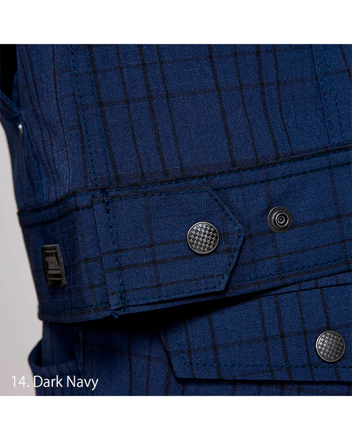 7560-124 Checked Long Sleeve Blouson Jacket