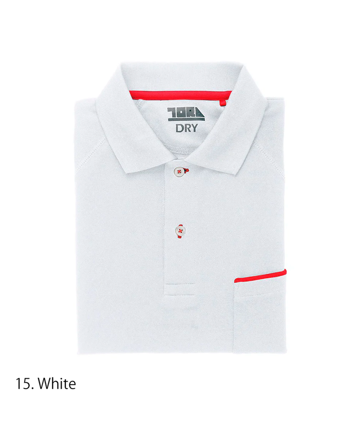 5960-614 TORAICHI Red Selvage Long-Sleeve Polo Shirt