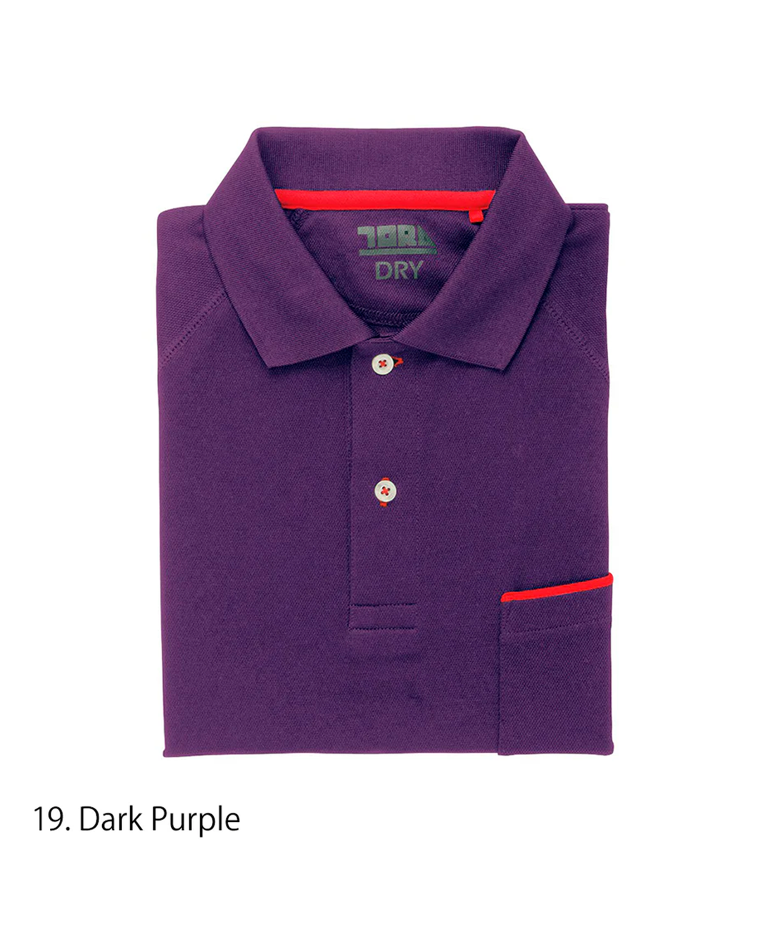 5960-614 TORAICHI Red Selvage Long-Sleeve Polo Shirt