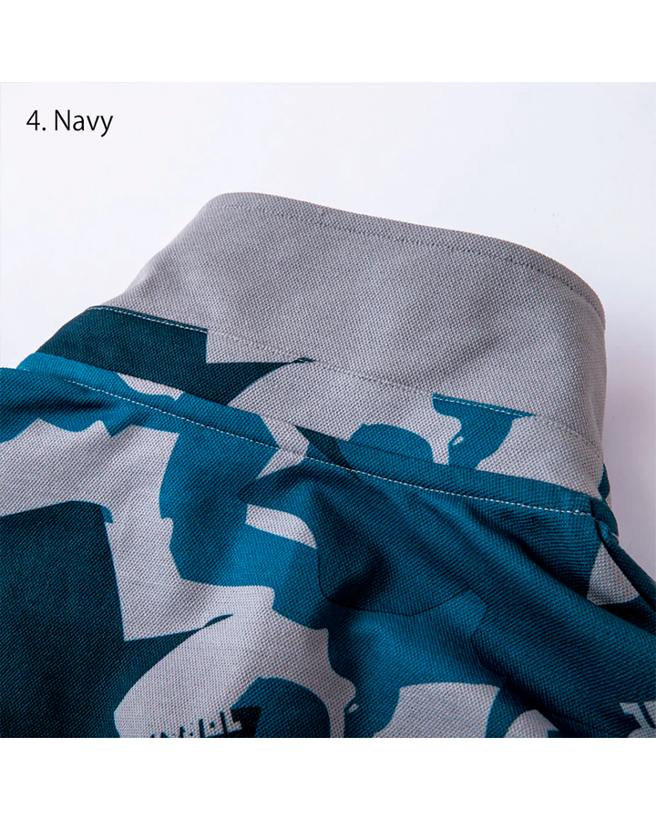 5992-614 Camouflage Pattern Long-Sleeve Polo Shirt