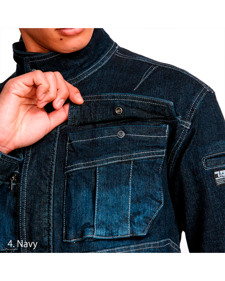 8930-554 Denim Bellows Riders Jacket
