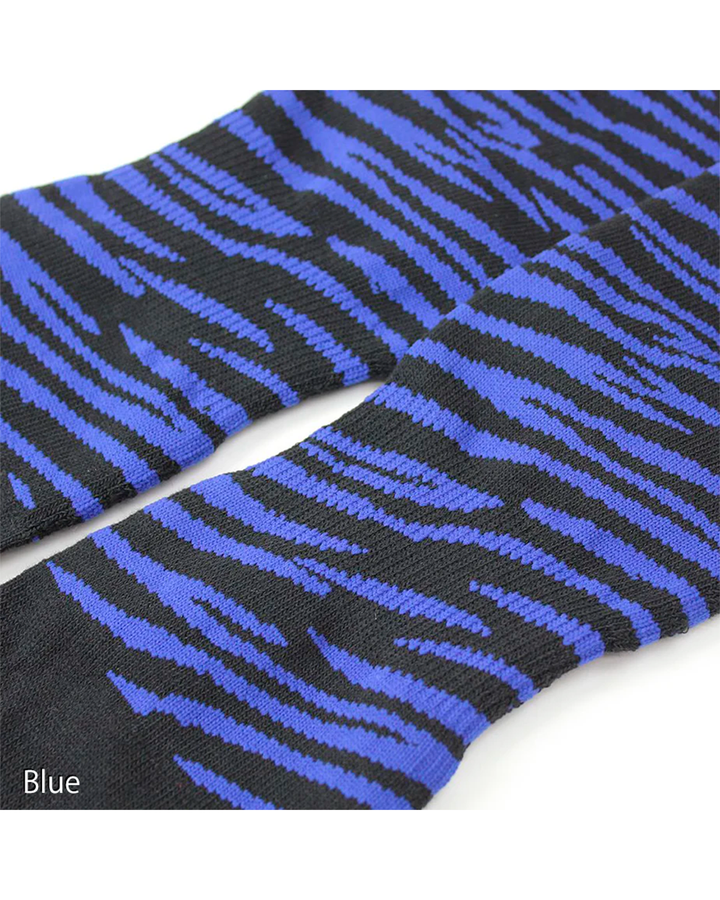 0111-909 Tiger Stripe Tabi Split Toe Socks (8 Pairs)