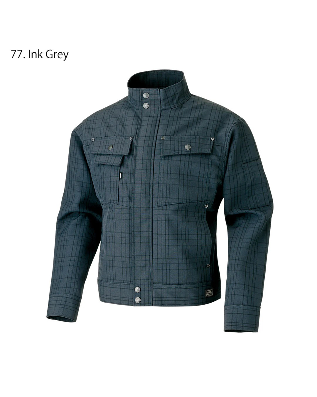 7560-124 Checked Long Sleeve Blouson Jacket