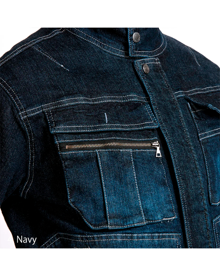 8930-554 Denim Bellows Riders Jacket