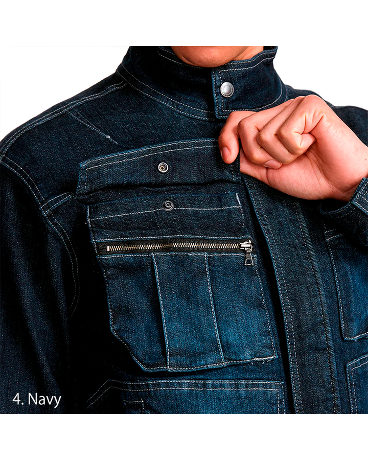 8930-554 Denim Bellows Riders Jacket