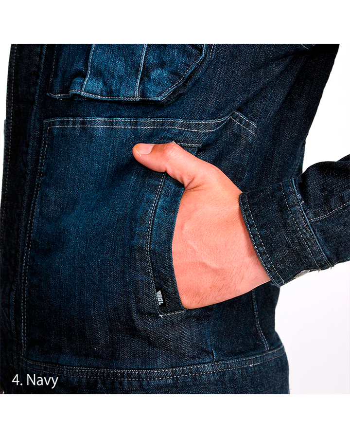 8930-554 Denim Bellows Riders Jacket