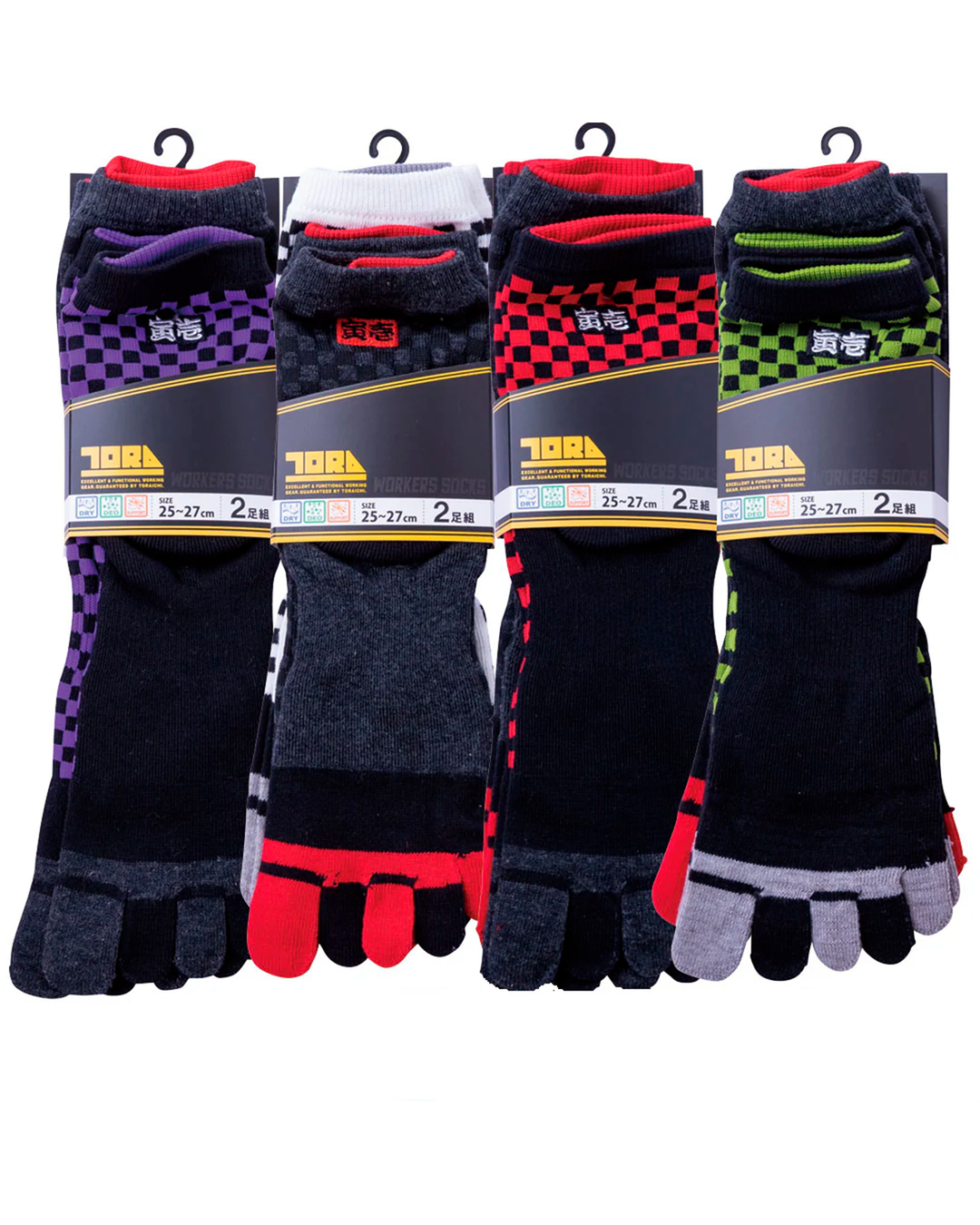 0102-909 Ichimatsu 5-Toe Socks (8 Pairs)