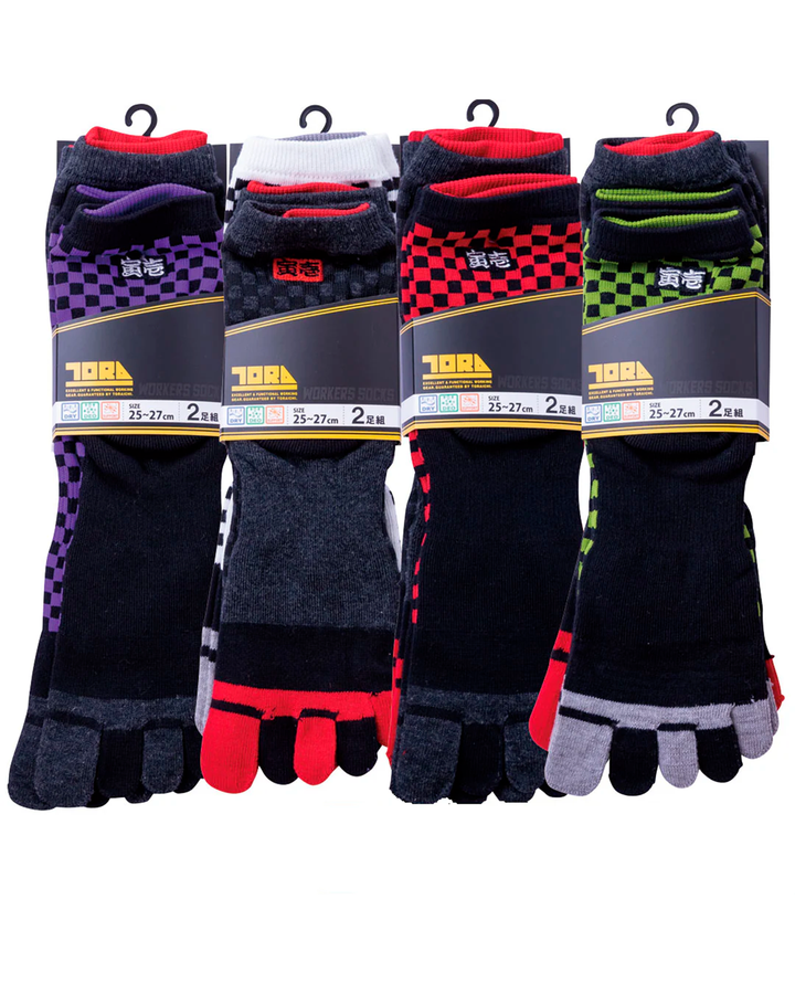 0102-909 Ichimatsu 5-Toe Socks (8 Pairs)