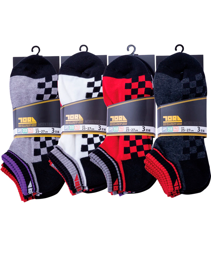 0105-909 Ichimatsu Round Toe Socks (12 Pairs)