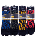 0111-909 Tiger Stripe Tabi Split Toe Socks (8 Pairs)