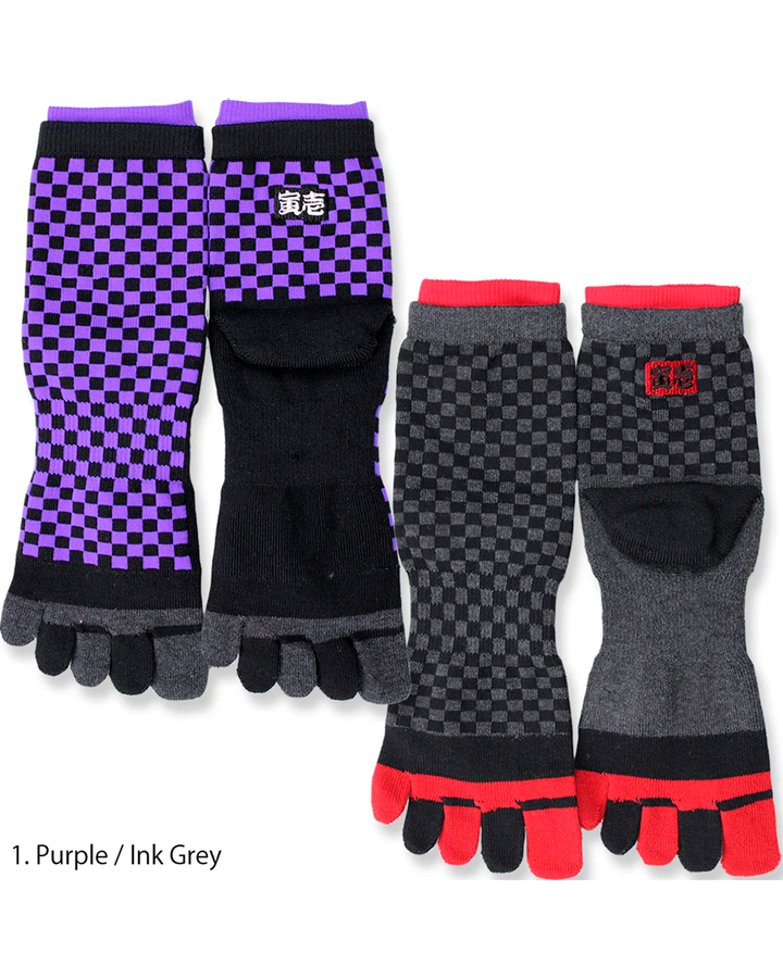 0102-909 Ichimatsu 5-Toe Socks (8 Pairs)