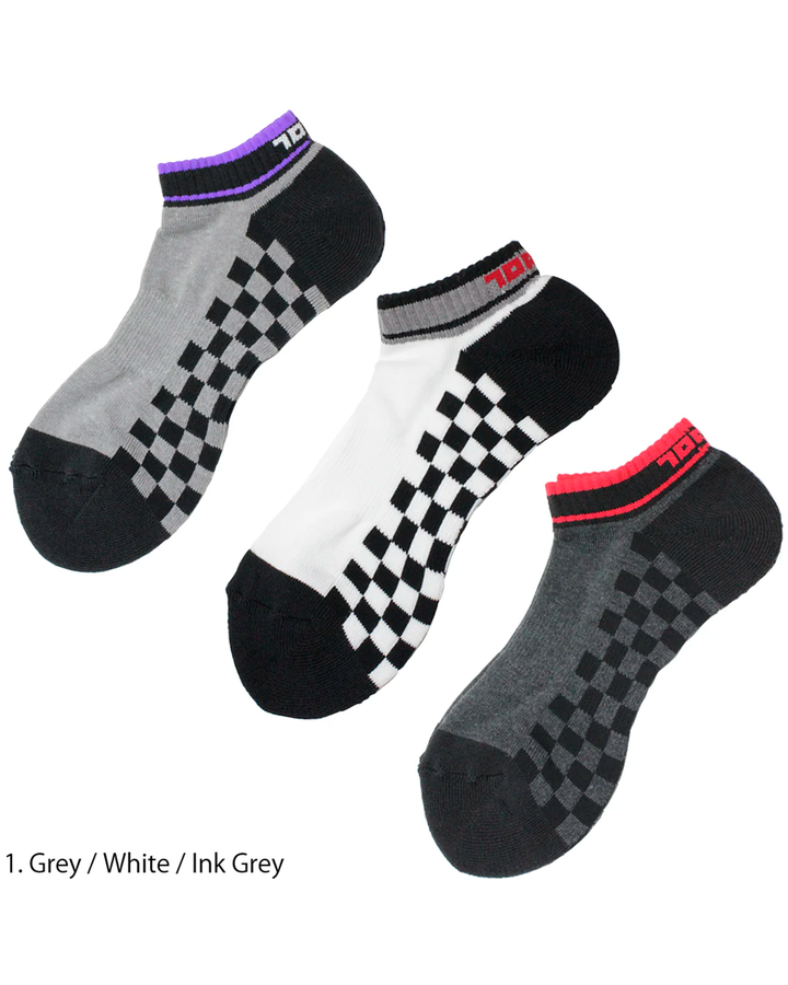0105-909 Ichimatsu Round Toe Socks (12 Pairs)