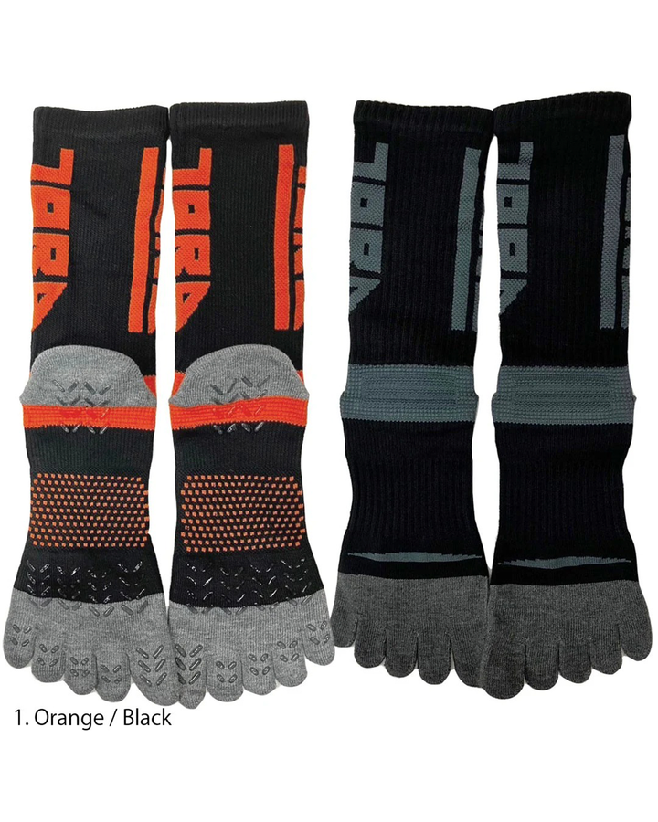 0121-909 Logo Long Grip 5-Toe Socks (8 Pairs)