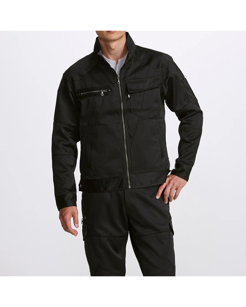 ジャケット・アウター rikotokyo Shirring sleeve blouson Toraichi 3920-124 Long Sleeve Blouson Jacket | Japanese Workwear