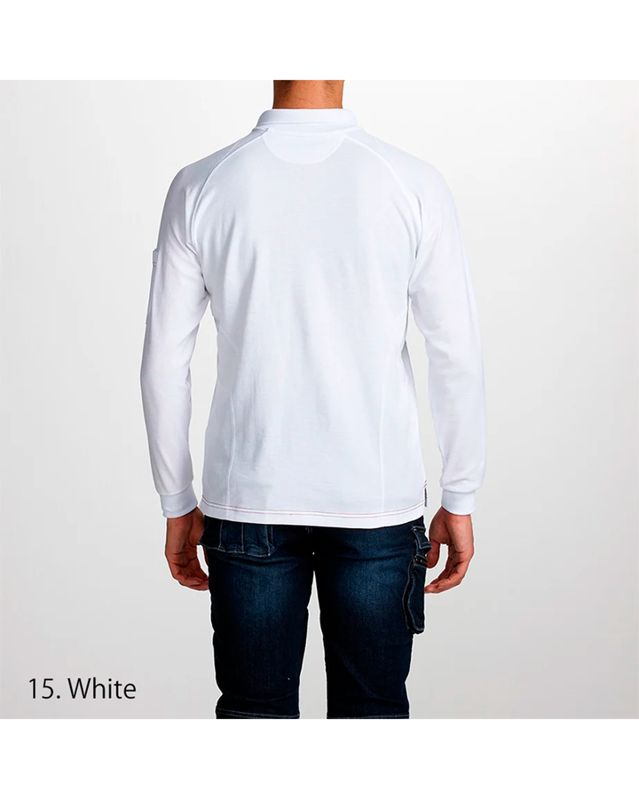5960-614 TORAICHI Red Selvage Long-Sleeve Polo Shirt