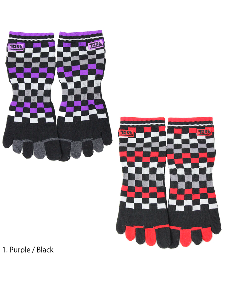 0108-909 Ichimatsu Short 5-Toe Socks (8 Pairs)